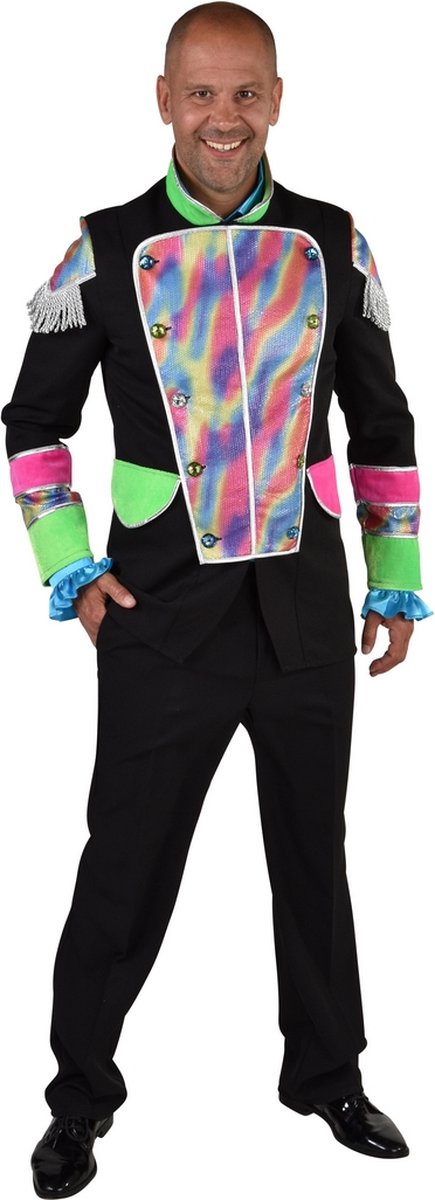 Circus Kostuum | Jas Feest Officier Regenboog Man | Extra Small | Carnaval kostuum | Verkleedkleding